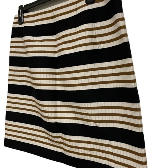 Ann Taylor Loft Striped Gold Skirt Size 6 - Picture 2 of 5